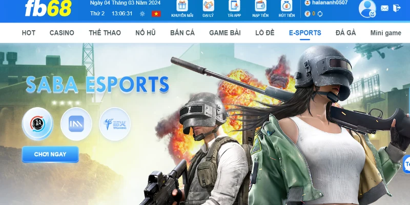 Saba ESports FB68 là sảnh game hoạt động online về cá cược thể thao điện tử